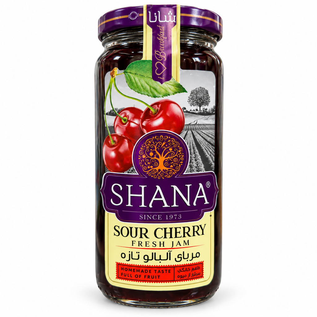 Shana Sour Cherry Fresh Jam – Rich & Fruity Homemade Taste ( 300 G )