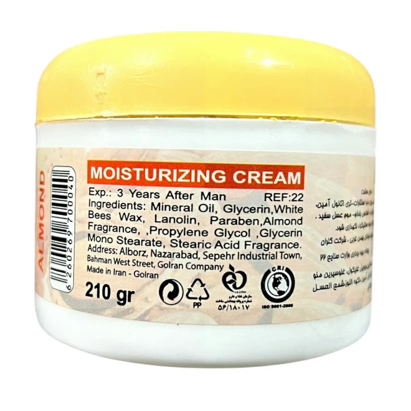 Aray Almond Moisturizing Cream | Replenishing & Nourishing Skin Care | 210g