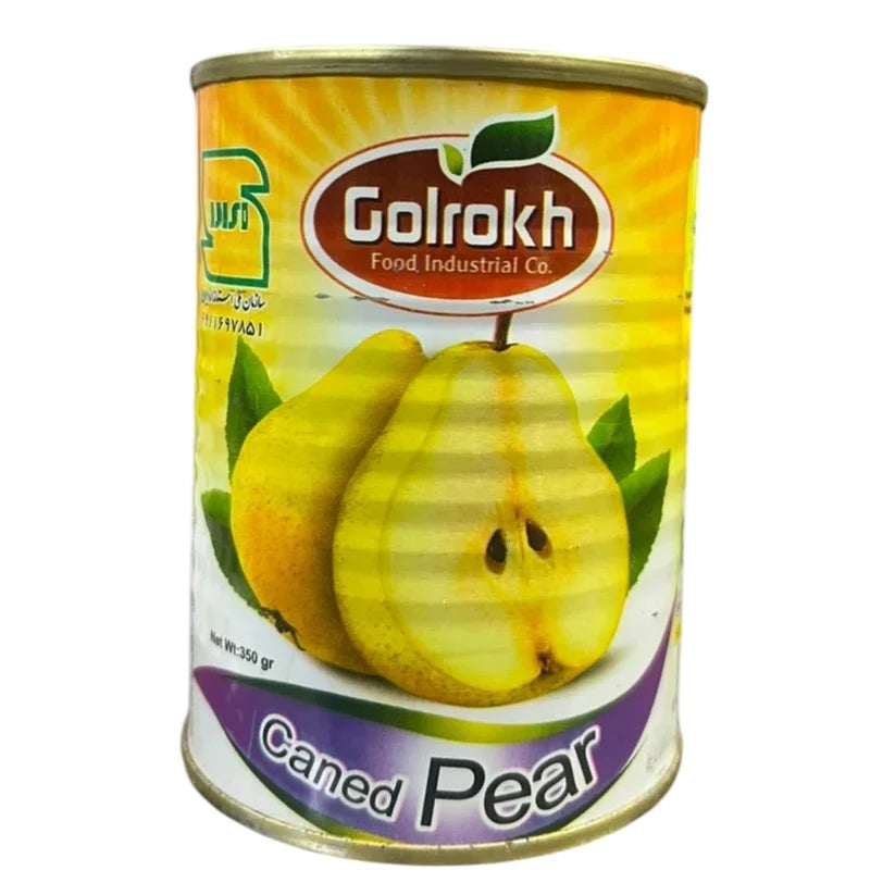 Golrokh Canned Pear in Light Syrup – 350g Can